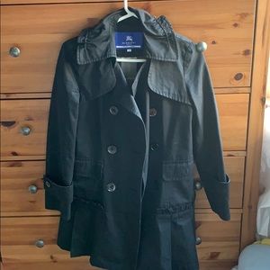 Burberry blue label black trench